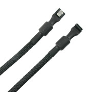 Premium Sata 3 Hdd Ssd Data Cable Sleeved With Ferrite Bead Lead Clip Angle