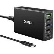 5-Port 60W PD Charger with 30W Power Delivery and 18W Quick Charge 3.0