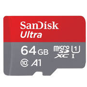 SANDISK SDSQUAR-064G-GN6MA Micro SDHC Ultra A1 Class 10 100mb/s with SD adapter