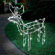 55cm Reindeer Rope Light Solar LED Cool White Auto Sensor