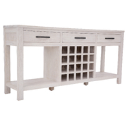 Sideboard Buffet Wine Cabinet Bar Bottle Wooden Storage Rack - White