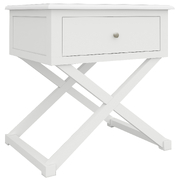 Side Table Desk Sofa End Table Solid Acacia Wood Hampton Furniture - White