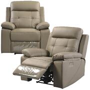 1 + 1 Seater Electric Recliner Sofa Genuine Leather Home Theater Lounge