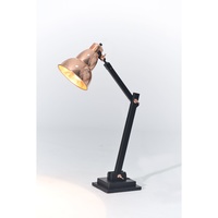 Table Lamp With Rose Gold/Gold Inside Gourd Shade And Base