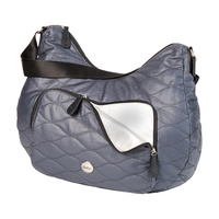 Indigo Cotton Quilt Pocket Slouch Hobo