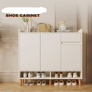 White Simple Style Shoe Cabinet Storage Cabinet
