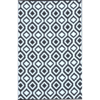 Honeycomb Reversable Rug Balck & White 120x180cm