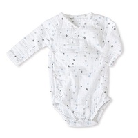 Night Sky Starburst Long Sleeve Kimono Body Suit by Aden and Anais size 0-3 Months