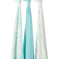 Azure Bamboo 3 Pack Swaddle by Aden and Anais