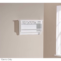 Coastal Towel Rail with Shelf in WHITE