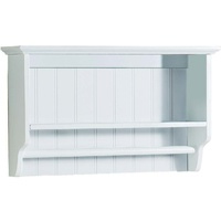 Grace Towel Rail with Shelf in WHITE