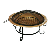Copper Finished Steel Fire Pit - Camp Fire - Outdoor Fire Pit -74cm