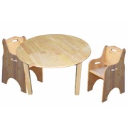 Medium round table and 2 toddler chairs