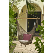 Extra Large Outdoor Cotton Mexican Hammock Chair In Cedar Colour