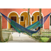 King Size Outdoor Cotton Mexican Hammock In Caribe