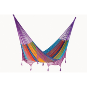 Cotton Hammock With Crocheted Tassels - King Size Colorina