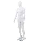 Full Body Male Mannequin with Glass White 