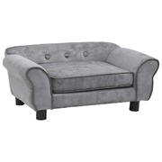 Dog Sofa Grey Plush