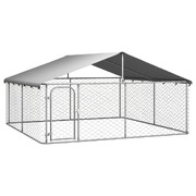 Dog Kennel with Roof Outdoor 