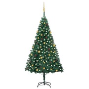 Artificial Christmas Tree with LEDs&Ball Set-Green