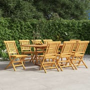 8-Piece Teak Folding Garden Chair Set