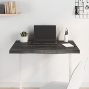 Contemporary Oak Fusion: Dark Grey Treated Solid Wood Table Top
