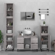 Complete Grey Sonoma Wood Trio for Your Bath: 3-Piece Furniture Set