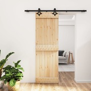 Sliding Door with Hardware Set -Solid Wood Pine