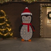 Decorative Christmas Snow Penguin Figure LED Luxury Fabric