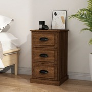 Chestnut Dream: Brown Oak Engineered Wood Bedside Cabinet