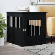 Dog Crate Furniture Black Engineered Wood