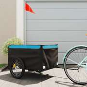 Bike Cargo Trailer Black and Blue Iron