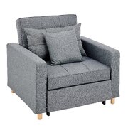 Suri 3-in-1 Convertible Sofa Chair Bed by - Grey
