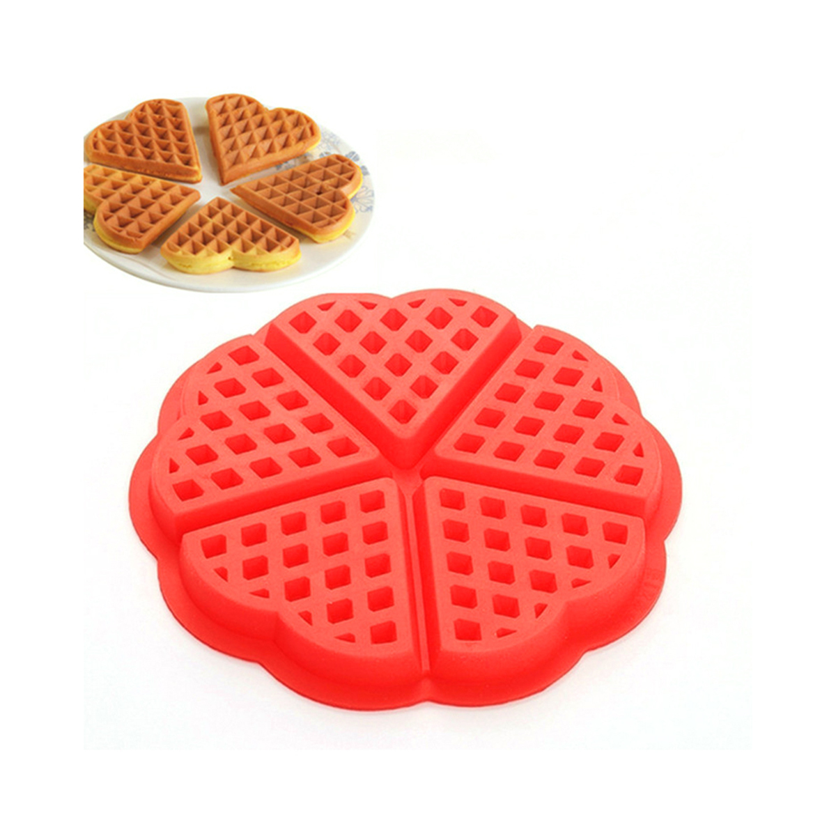 Silicone Waffle Maker Heart Shape Baking Mould