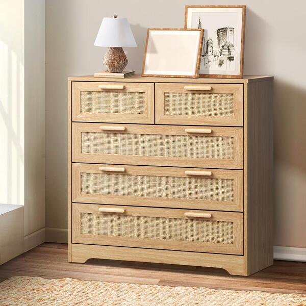 Discover the Rattan Haven 5 Drawer Tallboy for Your Bedroom
