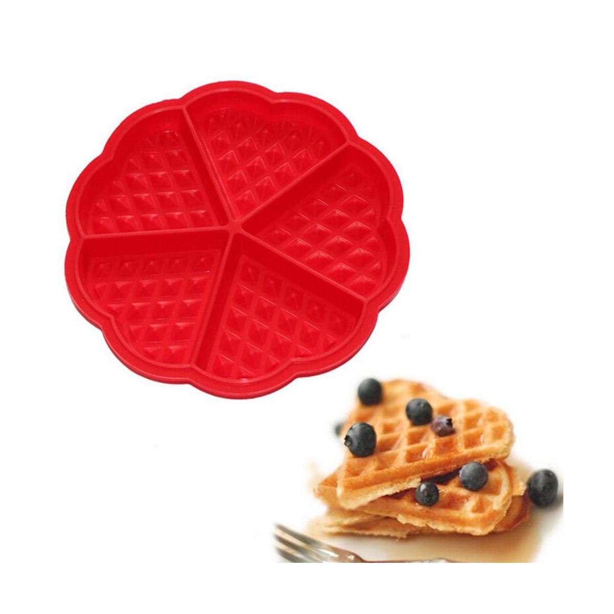 Silicone Waffle Maker Heart Shape Baking Mould