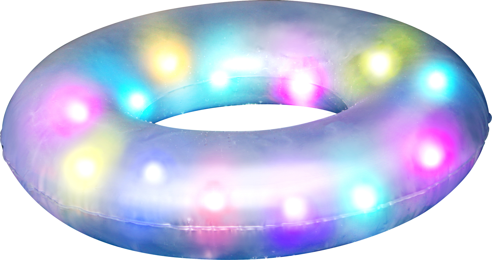 Inflatable Pool Float Swim Ring with LED Lights 91cm Online Stores