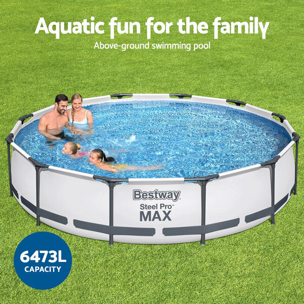 above ground pool with filter and pump