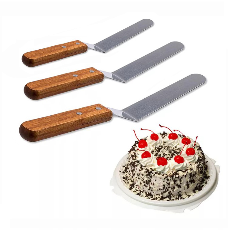 3pc Professional Baking Straight & Bowed Offset Spatula Set