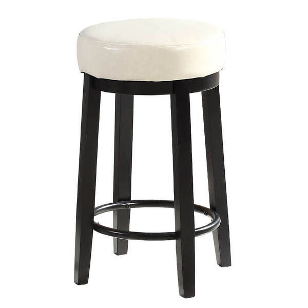 2x 65cm Swivel Bar Stool Kitchen Stool Wood Barstools Dining Chair Cream