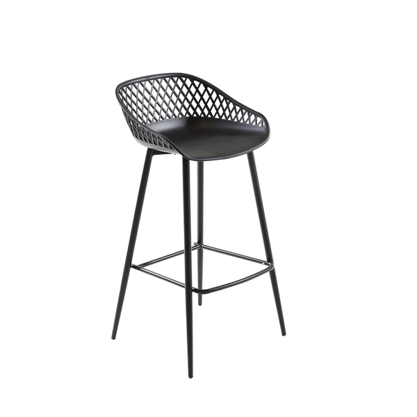 Bar Stool Dining Chairs Metal Kitchen Stool Chair Barstools Outdoor Black x4