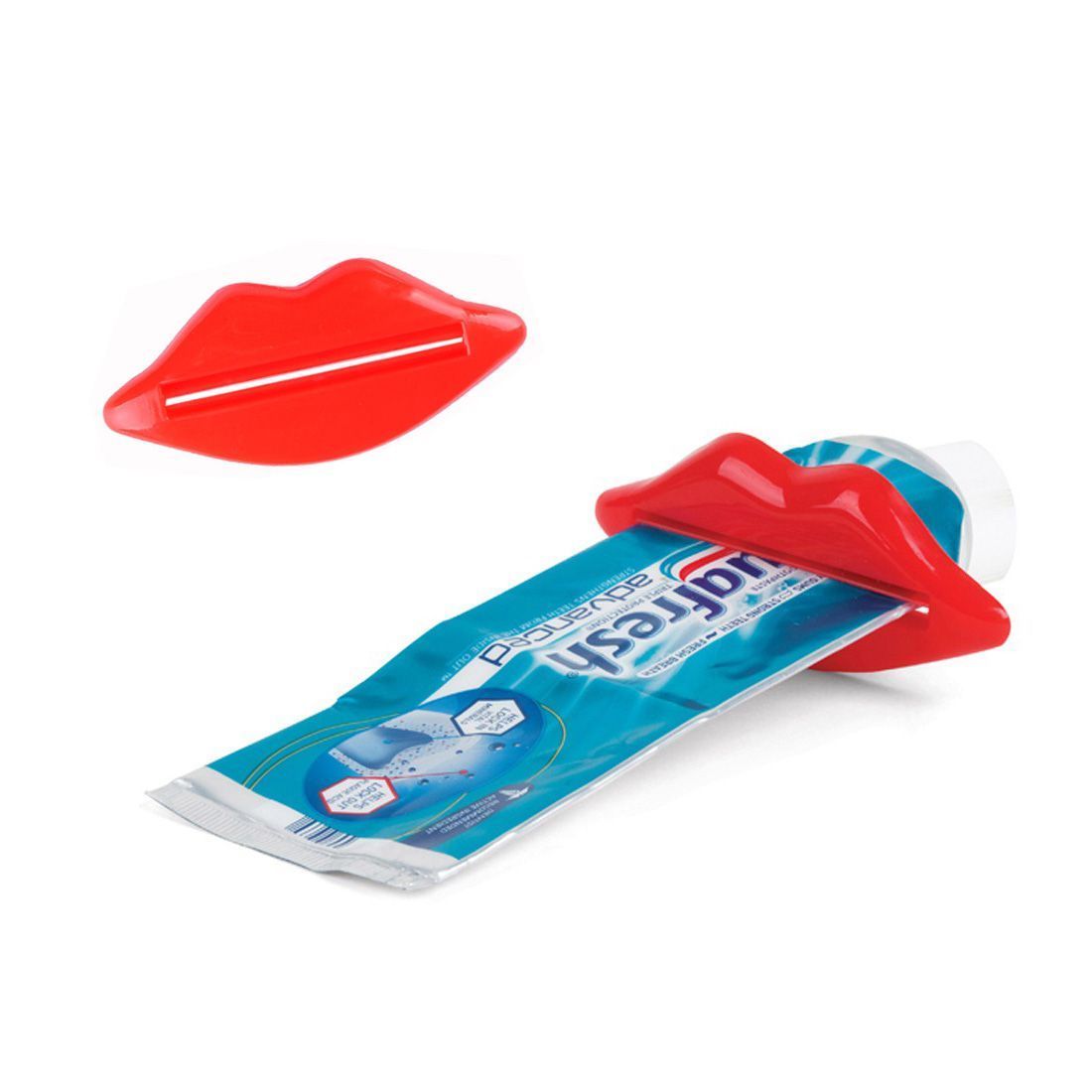 Novelty Juicy Lips Shaped Toothpaste Squeezer Dispenser Red