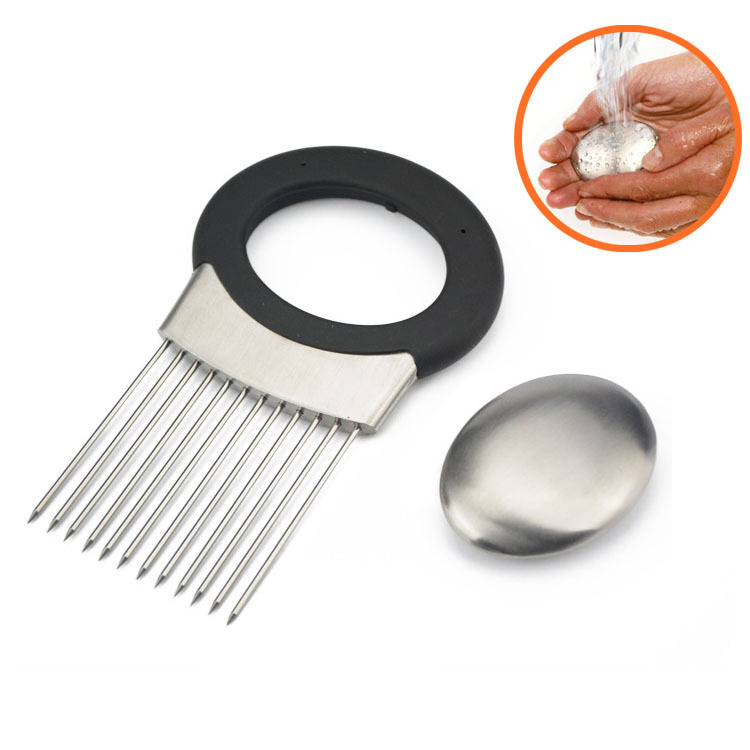 AllInOne Stainless Steel Onion Holder & Odor Remover