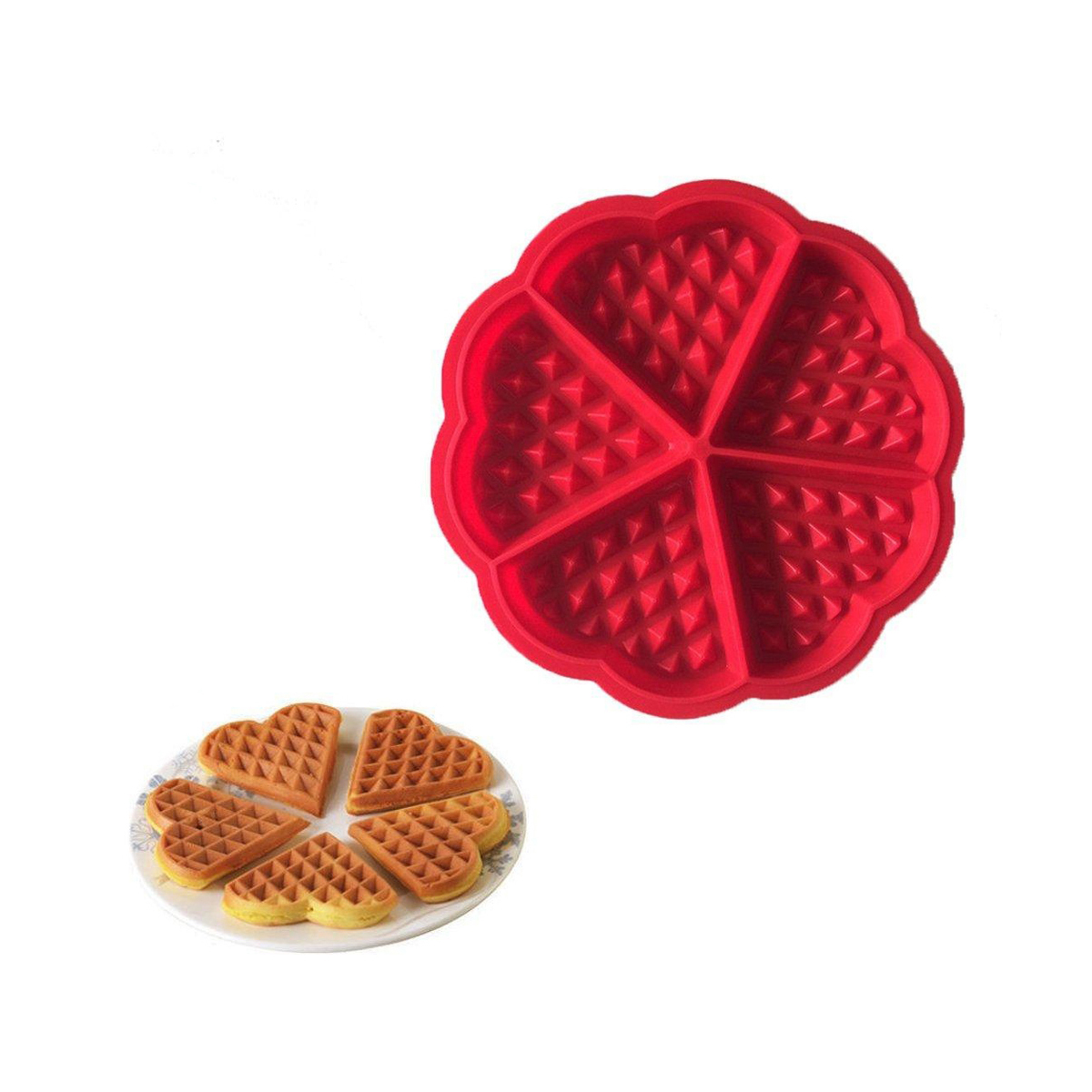 Silicone Waffle Maker Heart Shape Baking Mould