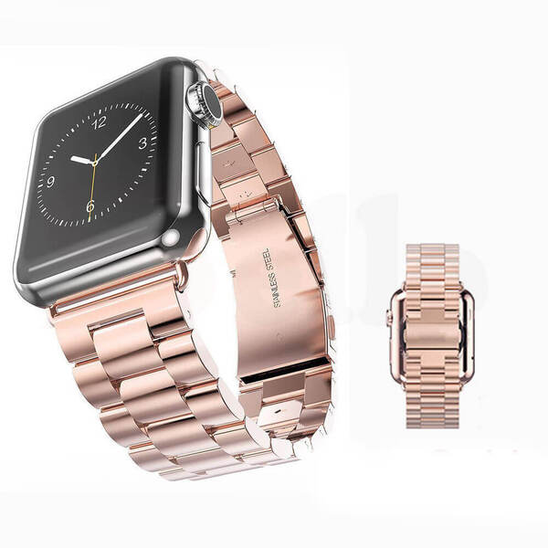 Replacement Stainless Steel Strap Band Clasp for Apple Watch Sport Edition Black