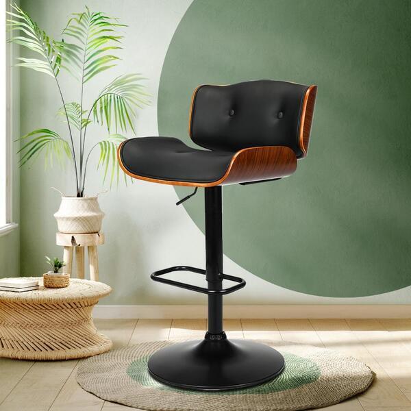 Bar Stools Swivel Chair Kitchen Gas Lift Wooden Chairs Leather x1 Afterpay zipPay zipMoney