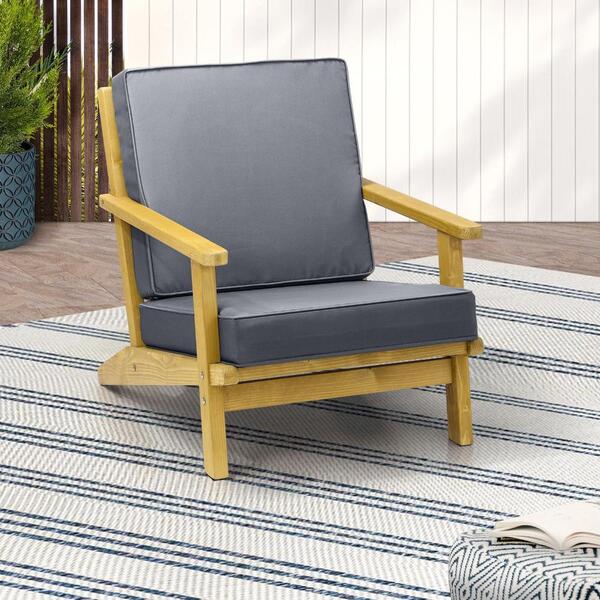 Outdoor Armchair Furniture Sun Lounge Wood Chair Patio Beach Garden
