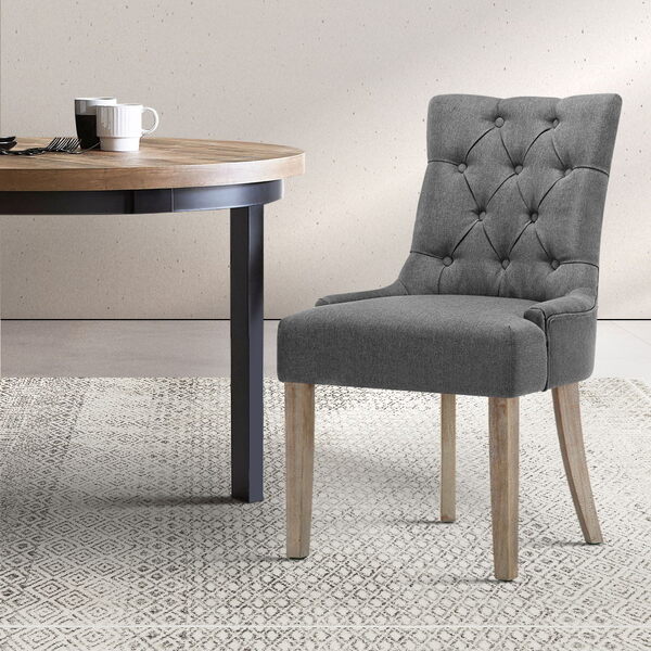 French Provincial Dining Chair - Grey