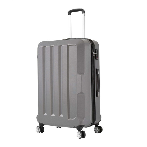 24" Check In Luggage Hard side Lightweight Travel Cabin Suitcase TSA Lock Grey Afterpay zipPay