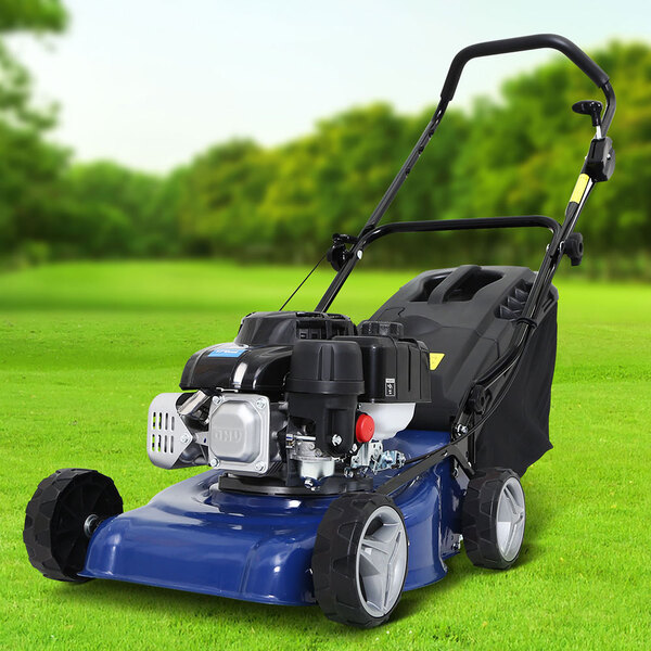 Lawn Mower 139cc 17 Petrol Powered Push Lawnmower 4 Stroke S. Afterpay zipPay zipMoney Oxipay